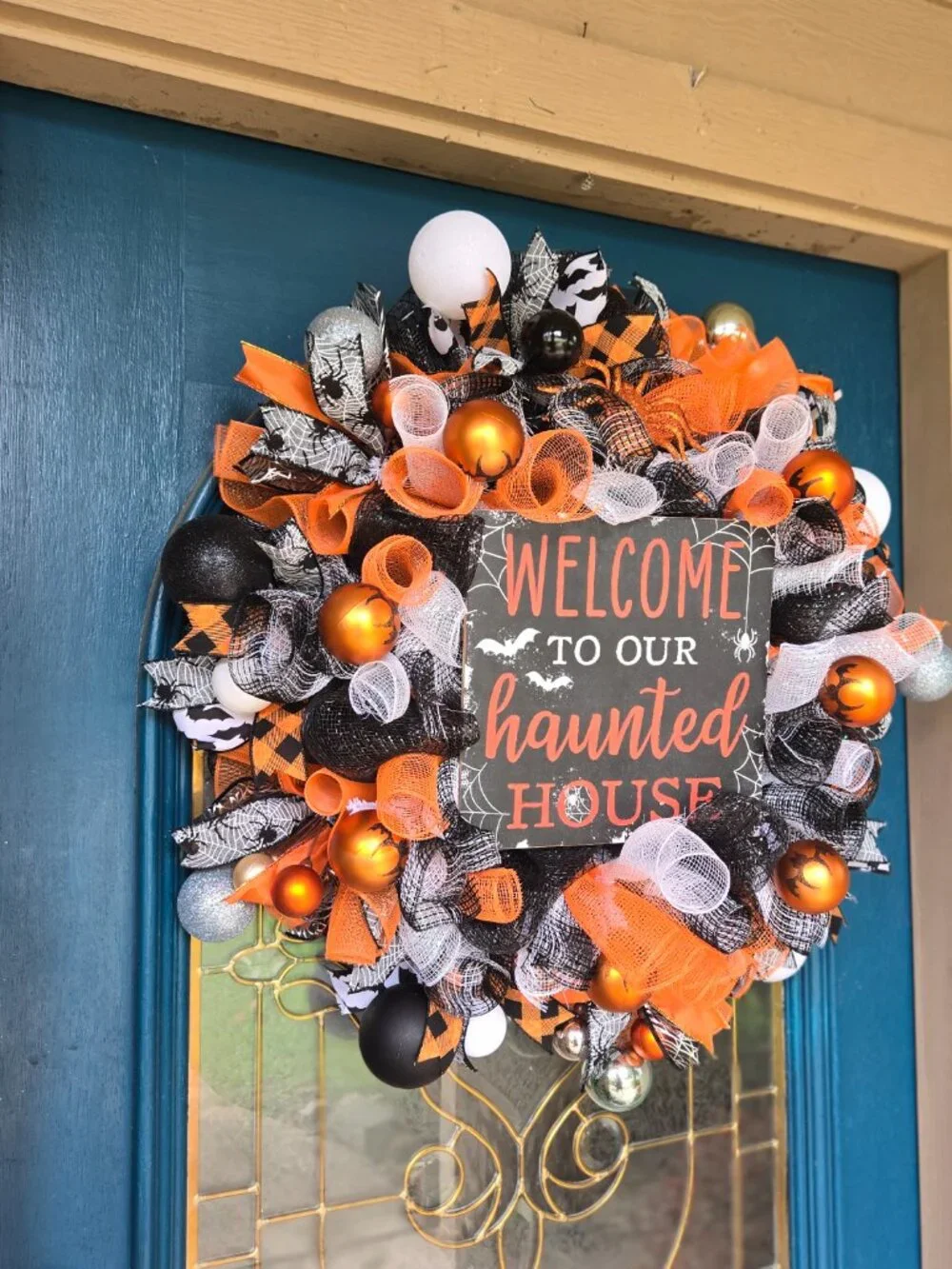 Welcome to Our Haunted House Halloween Wreath